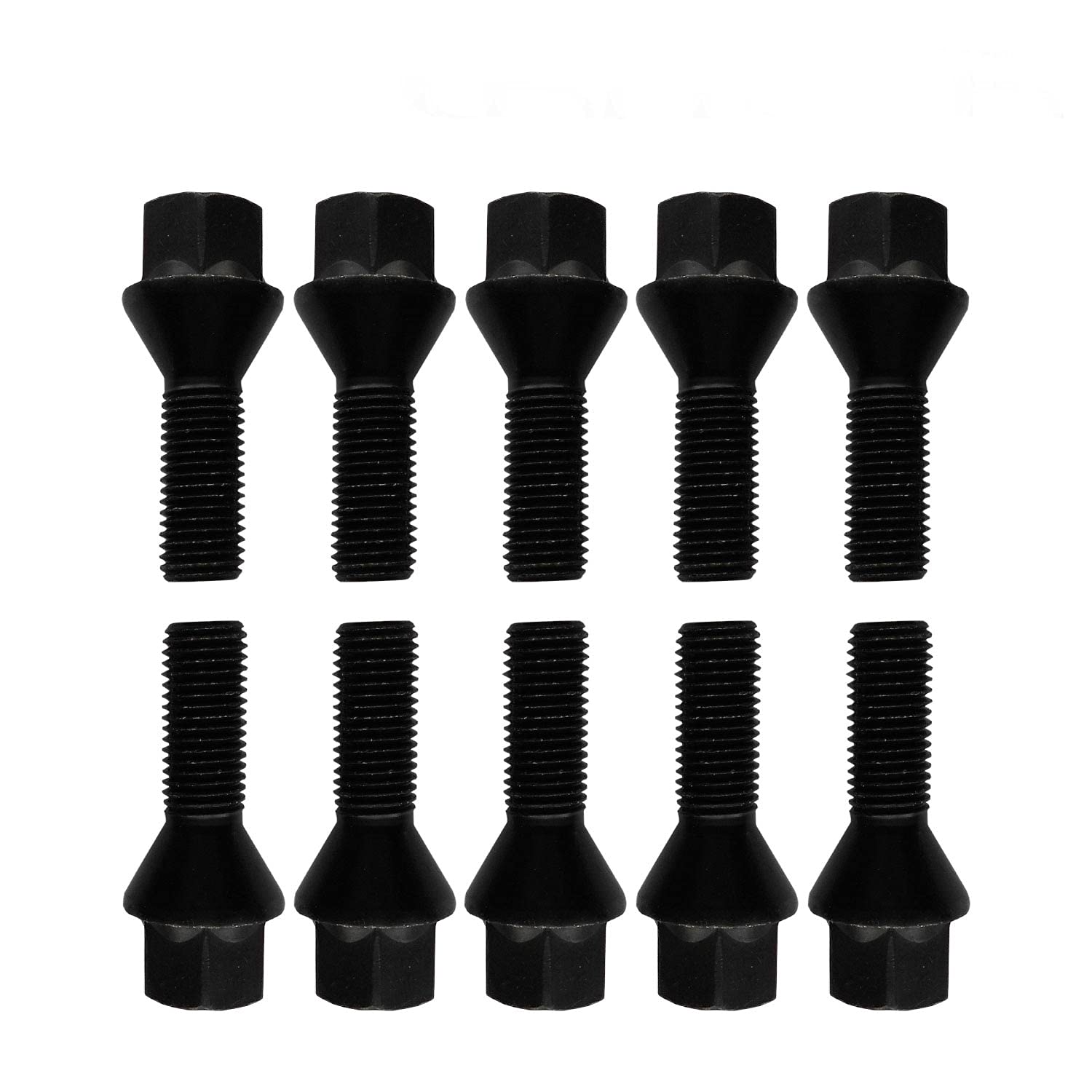 10 Radschrauben Radbolzen schwarz Kegelbund M14x1,5 50mm 10 Radschrauben Radbolzen schwarz Kegelbund M14x1,5 50mm von TRACER