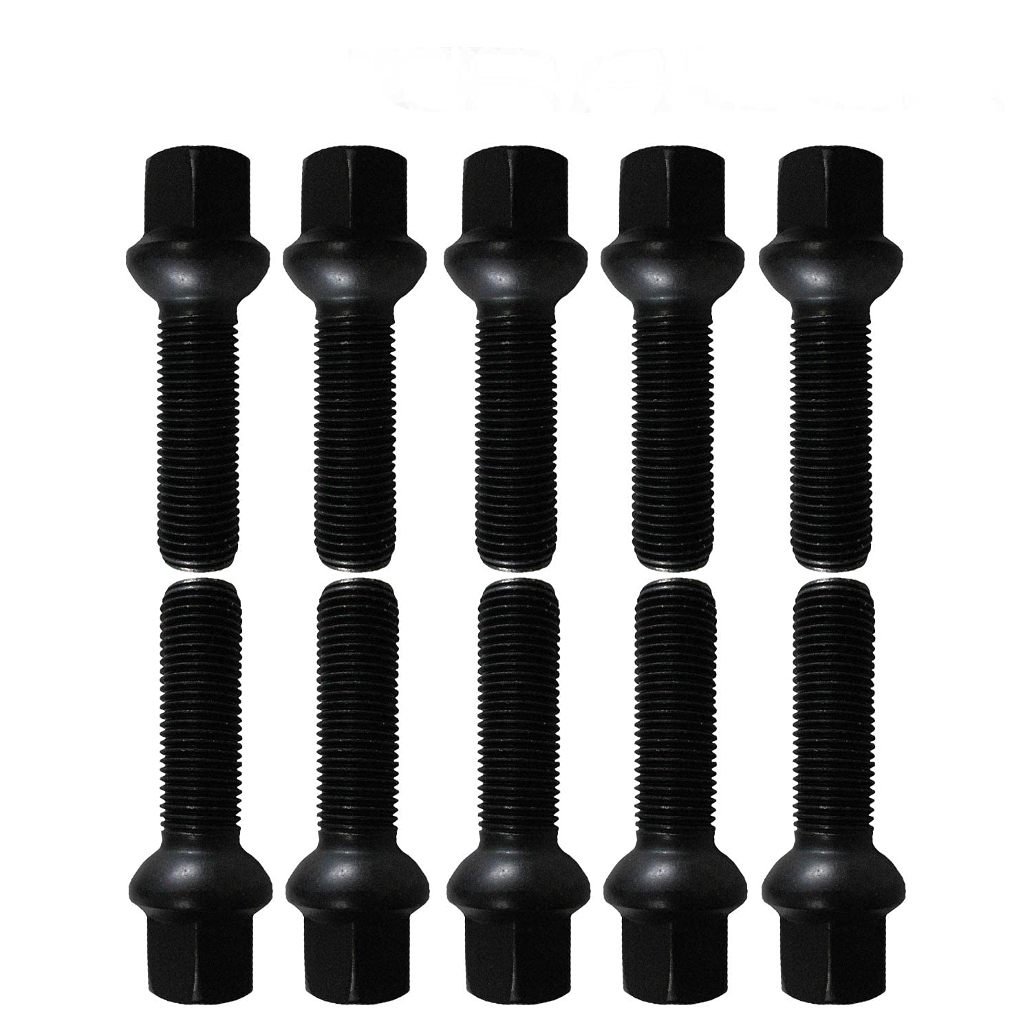 10 Radschrauben Radbolzen schwarz Kugelbund M14x1,5 55mm 10 Radschrauben Radbolzen schwarz Kugelbund M14x1,5 55mm von TRACER