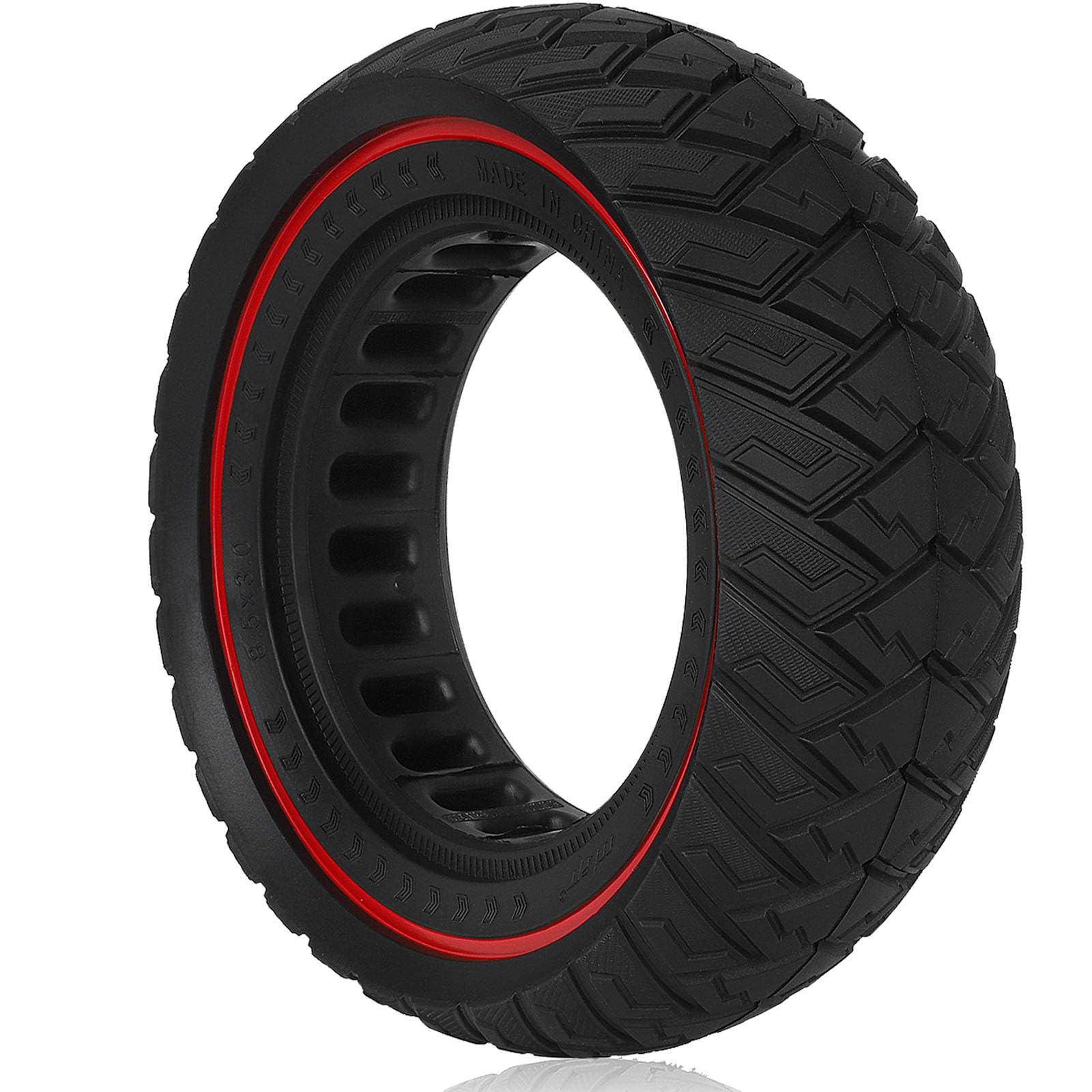 8,5 x 3 Vollreifen für KuKirin G2 Pro,Zero 8/9,VSETT 8/9/9 PRO,Kugoo X1 Elektroroller 8 1/2X3 Offroad-Reifen Ersatzräder Vorder/Hinterrad Anti-Rutsch Rollerreifen Pannensicher (1 PCS) von TREFAN