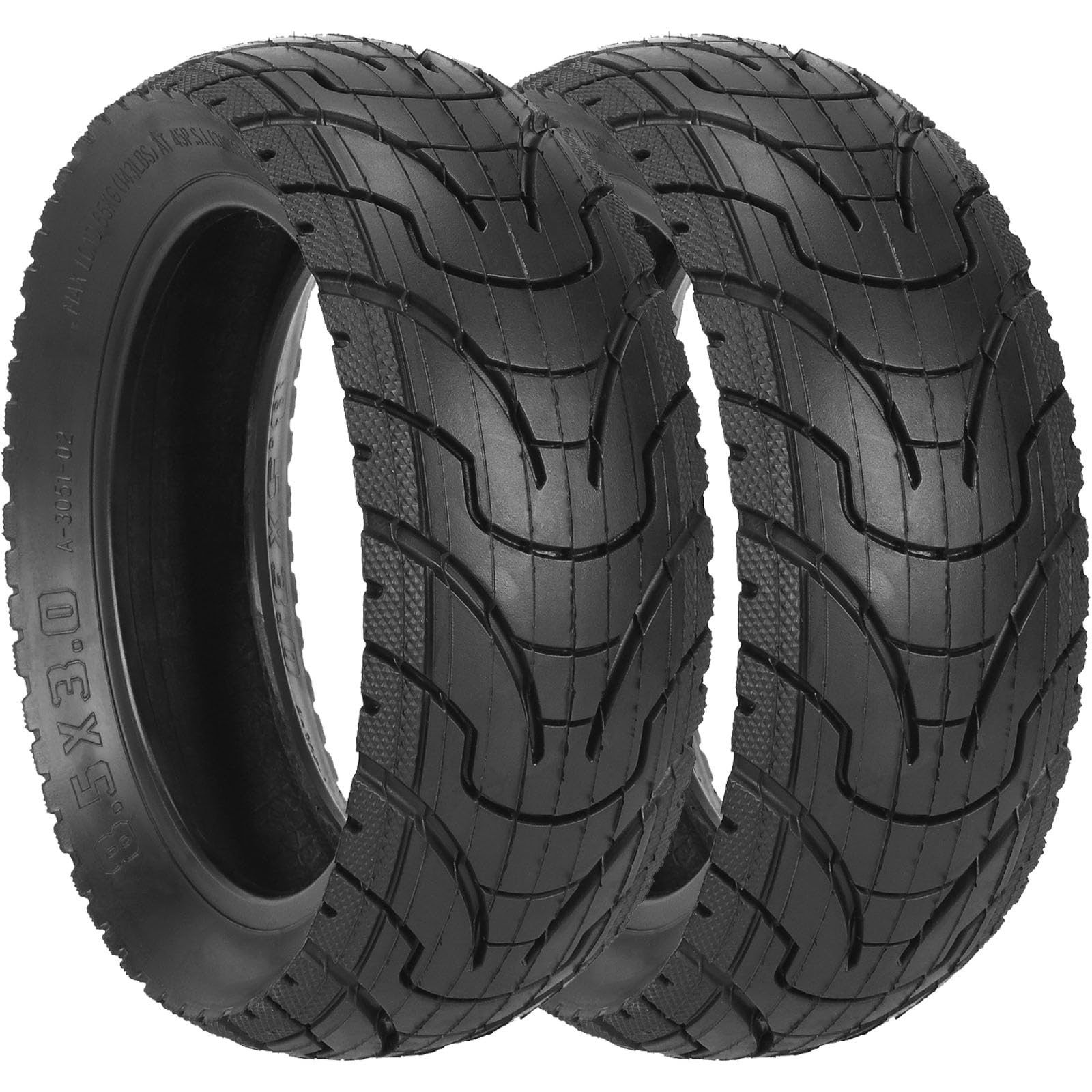 TREFAN 8,5 * 3 Ersatzräder Offroad Reifen 8,5 Zoll Innenrohr-Außenreifen für Zero 9/VSETT 9/9+/Inokim Light 2 Elektroroller 8 1/2 * 3 Verdicktes Vorder und Hinterreifen Ersetzen (2 Reifen) von TREFAN