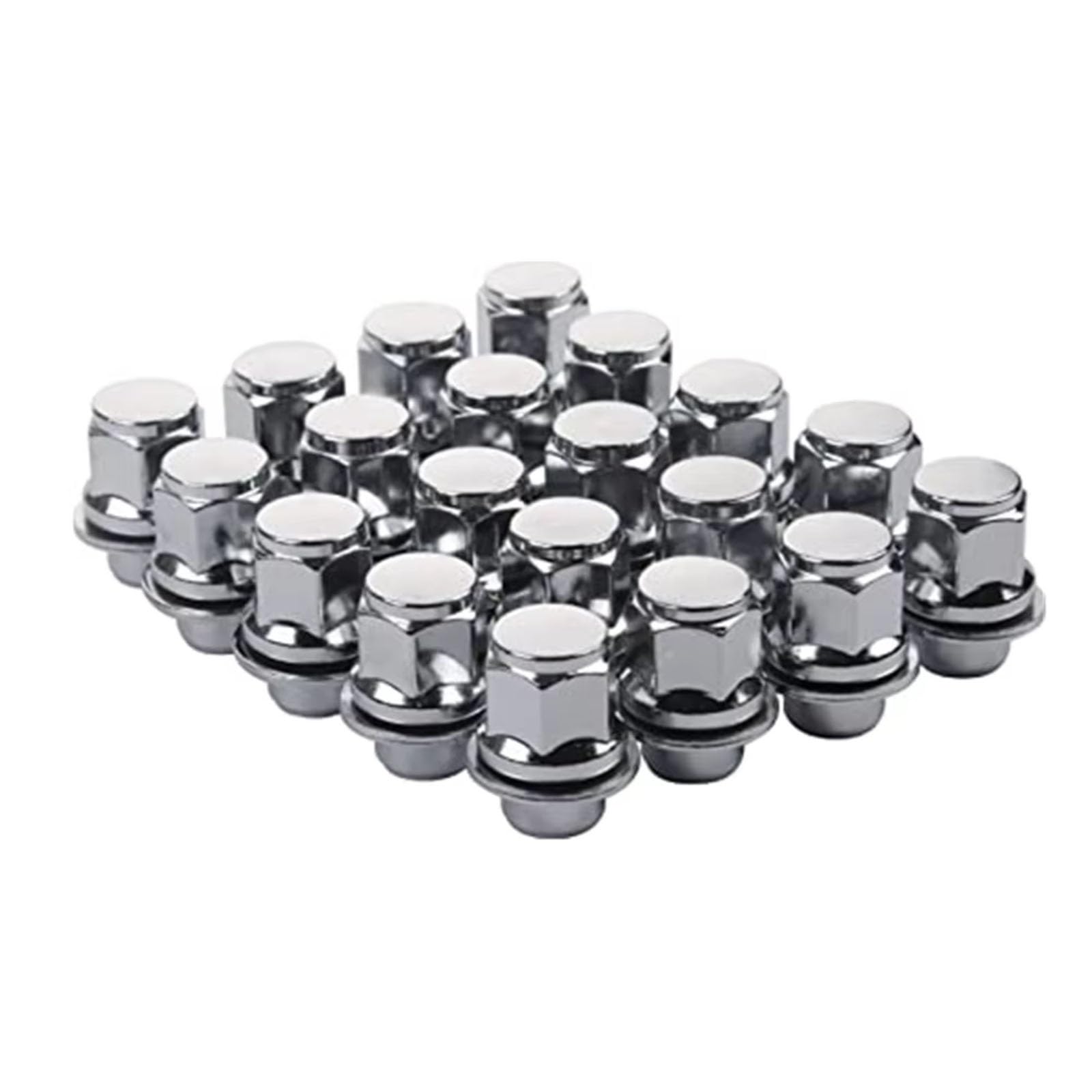 Auto Schloss Radschrauben Kompatibel Mit Toyota Für Lexus 20 Stück 12 X 1,5 Mm Sitzradmuttern Sechskant 13/16 21 Mm Chrom Mag-Stil Radmuttern Lange Stahlradschrauben Reifenbolzen Auto von TREGOO