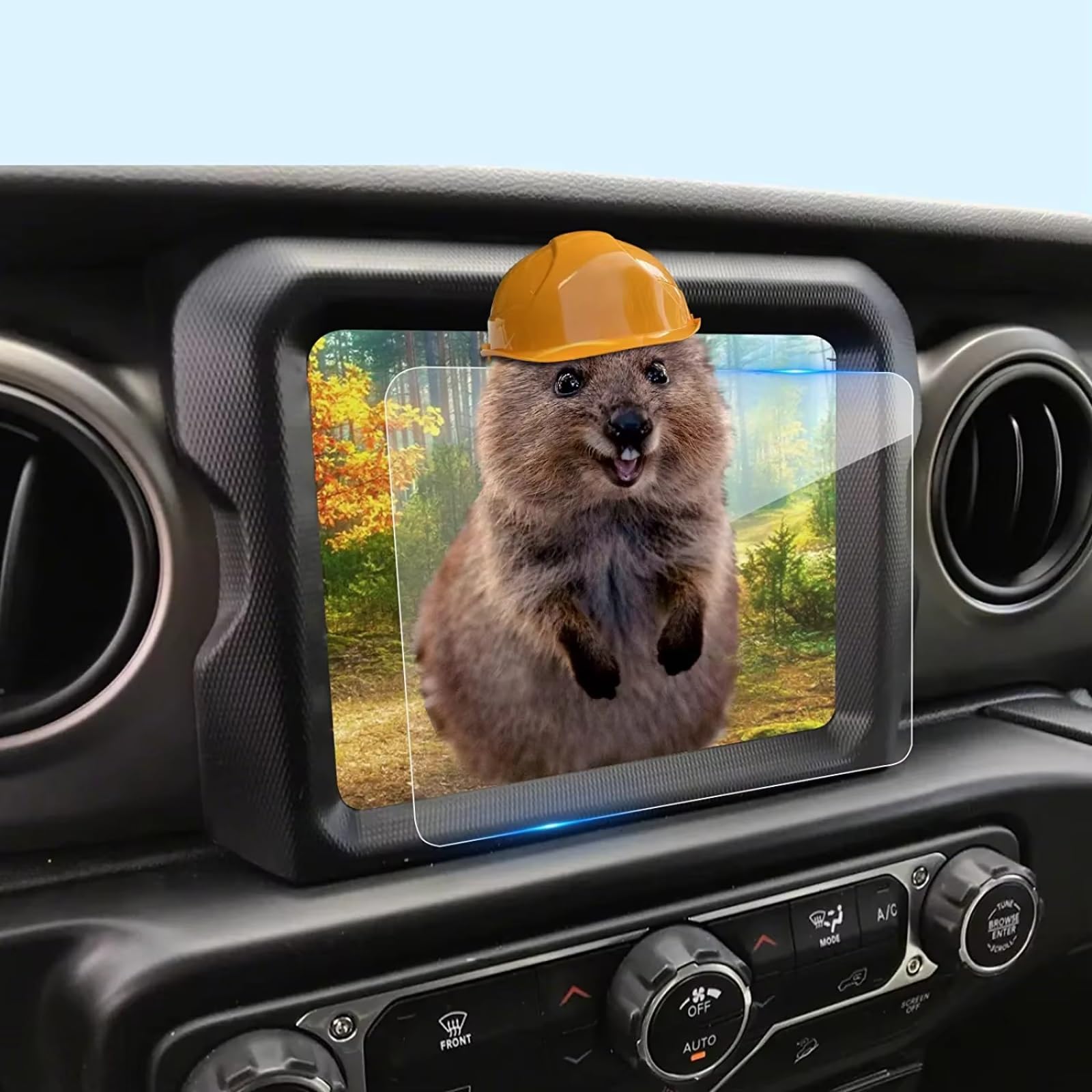 Kompatibel Mit Jeep Für Wrangler 2013 2014 2015 2016 2017 2018 Auto 6,5 Zoll Gehärtetes Glas 9H Härte Auto Infotainment Stereo Display Navigation Displayschutzfolie Bildschirmschutzfolie(8.4 Inch) von TREGOO