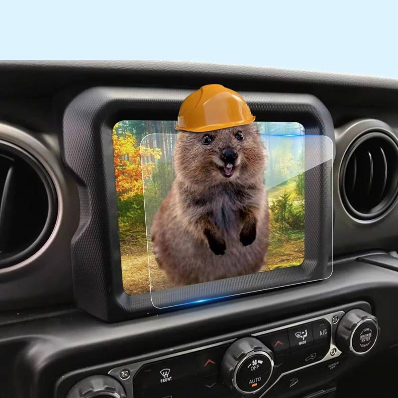 Kompatibel Mit Jeep Für Wrangler 2013 2014 2015 2016 2017 2018 Auto 6,5 Zoll Gehärtetes Glas 9H Härte Auto Infotainment Stereo Display Navigation Displayschutzfolie Bildschirmschutzfolie(8.4 Inch) von TREGOO