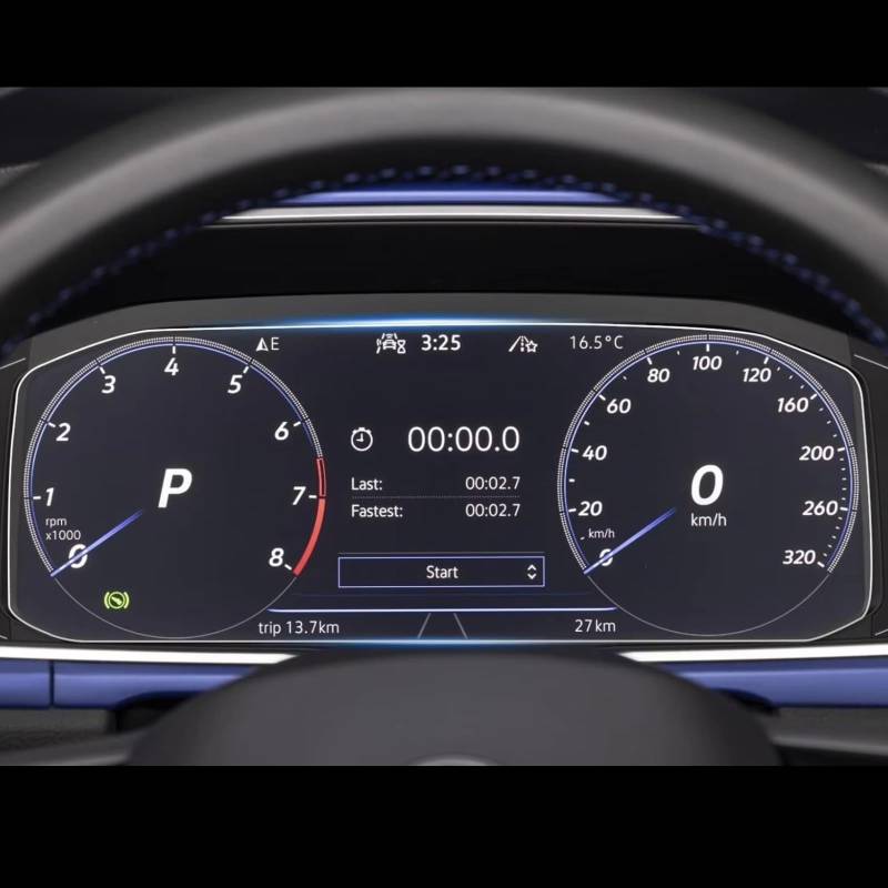 Kompatibel Mit VW Für T-ROC Für T-Cross Für Passat B8 2022 2023 Auto 10,3 Zoll Navigation Armaturenbrett Gehärtetes Glas Displayschutzfolie Bildschirmschutzfolie von TREGOO