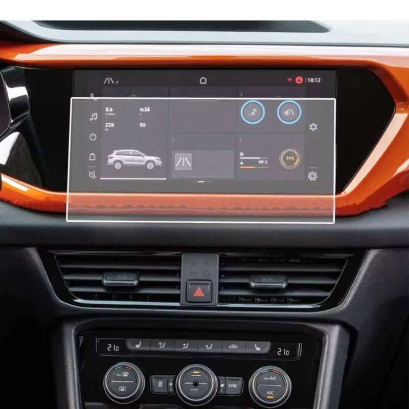 Kompatibel Mit VW Für Taos Für T-Cross 2022 Auto 10,1 Zoll GPS-Navigation Displayschutzfolie Gehärtetes Glas Innenzubehör Bildschirmschutzfolie von TREGOO