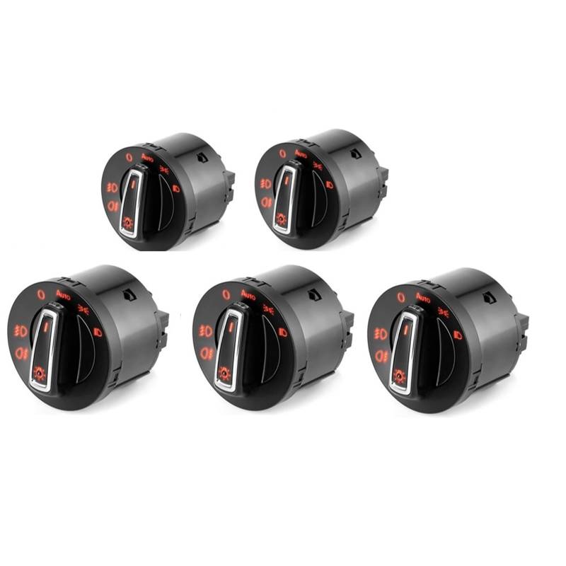 Kompatibel Mit VW Für Tiguan Für Touran Für Golf Für J&etta MK5 6 Auto Scheinwerfer Scheinwerfer Schalter Lichtsensor Modul Steuersensor Auto Lichtschalter(5PCS 10Pin) von TREGOO