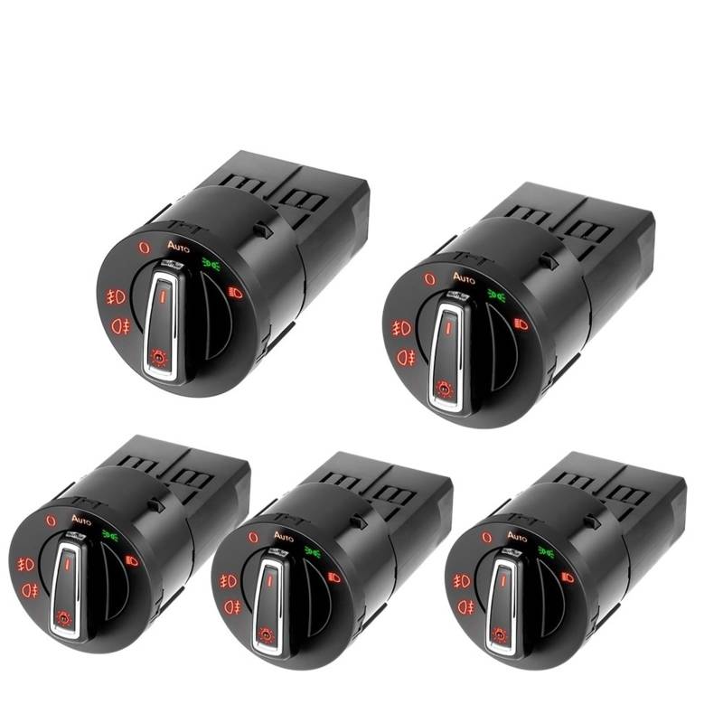 Kompatibel Mit VW Für Tiguan Für Touran Für Golf Für J&etta MK5 6 Auto Scheinwerfer Scheinwerfer Schalter Lichtsensor Modul Steuersensor Auto Lichtschalter(5PCS 14Pin) von TREGOO