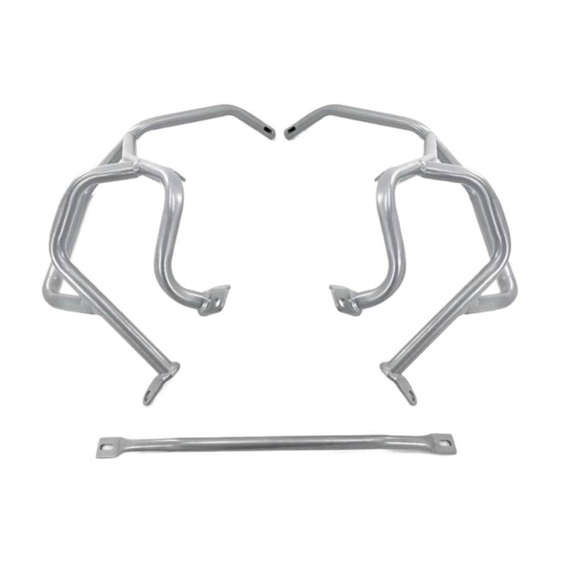 Sturzbügel Kompatibel Mit Aprilia Für Tuareg 660 2022 2023 Motorradzubehör Highway Crash Bar Rahmenschutz Stoßfänger-Absturzsicherungssatz(Silver,Upper Only) von TREGOO
