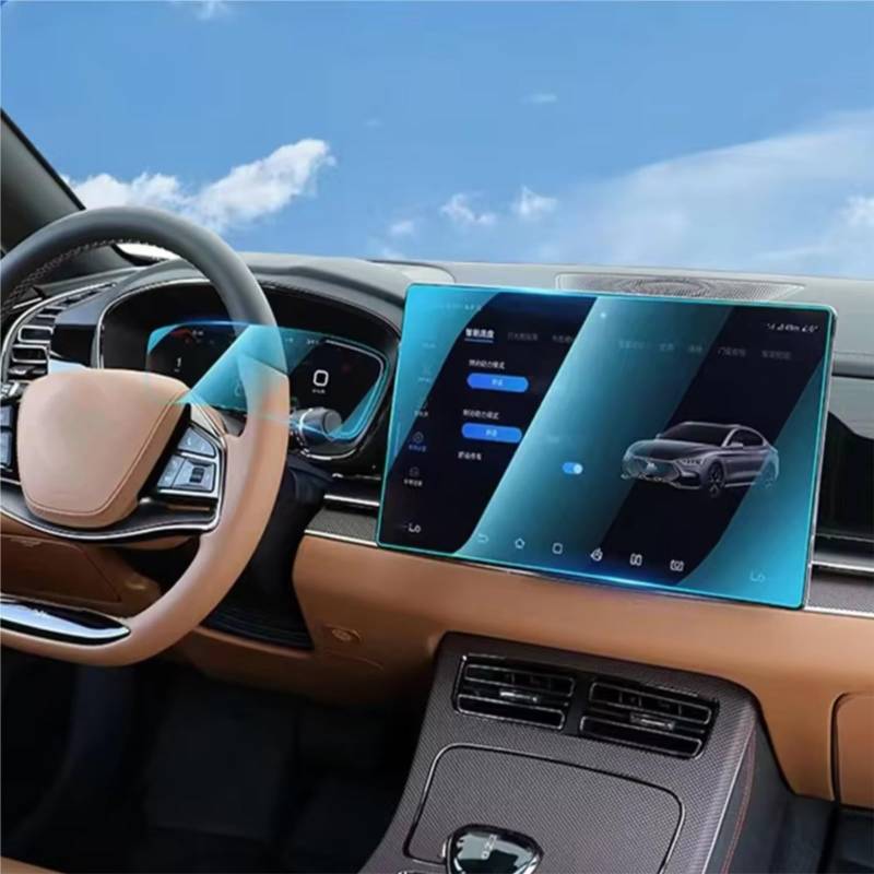 TREGOO Kompatibel Mit BYD Für Han EV 2020 2021 2022 2023, Auto-Infotainment, GPS-Navigation Und Armaturenbrett, Gehärtetes Glas, Displayschutzfolie Bildschirmschutzfolie(Dashboard and GPS) von TREGOO