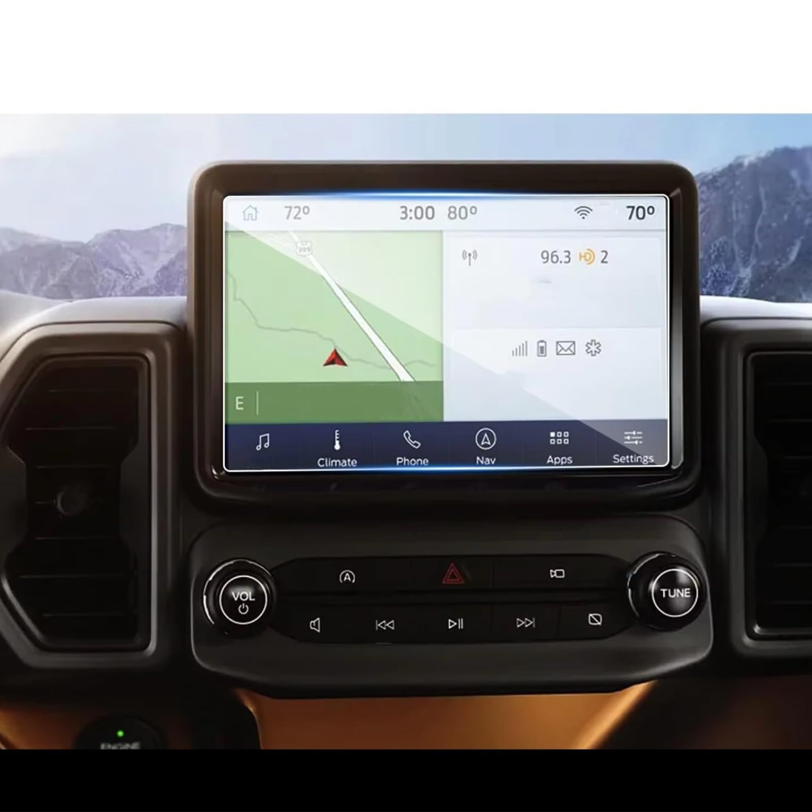 TREGOO Kompatibel Mit Bronco Für Sport 2024, Auto-Innenzubehör, 8 Zoll, GPS-Navigation, Gehärtetes Glas, Displayschutzfolie Bildschirmschutzfolie TREGOO Kompatibel Mit Bronco Für Sport 2024, Auto-Innenzubehör, 8 Zoll, GPS-Navigation, Gehärtetes Glas, Displayschutzfolie Bildschirmschutzfolie von TREGOO