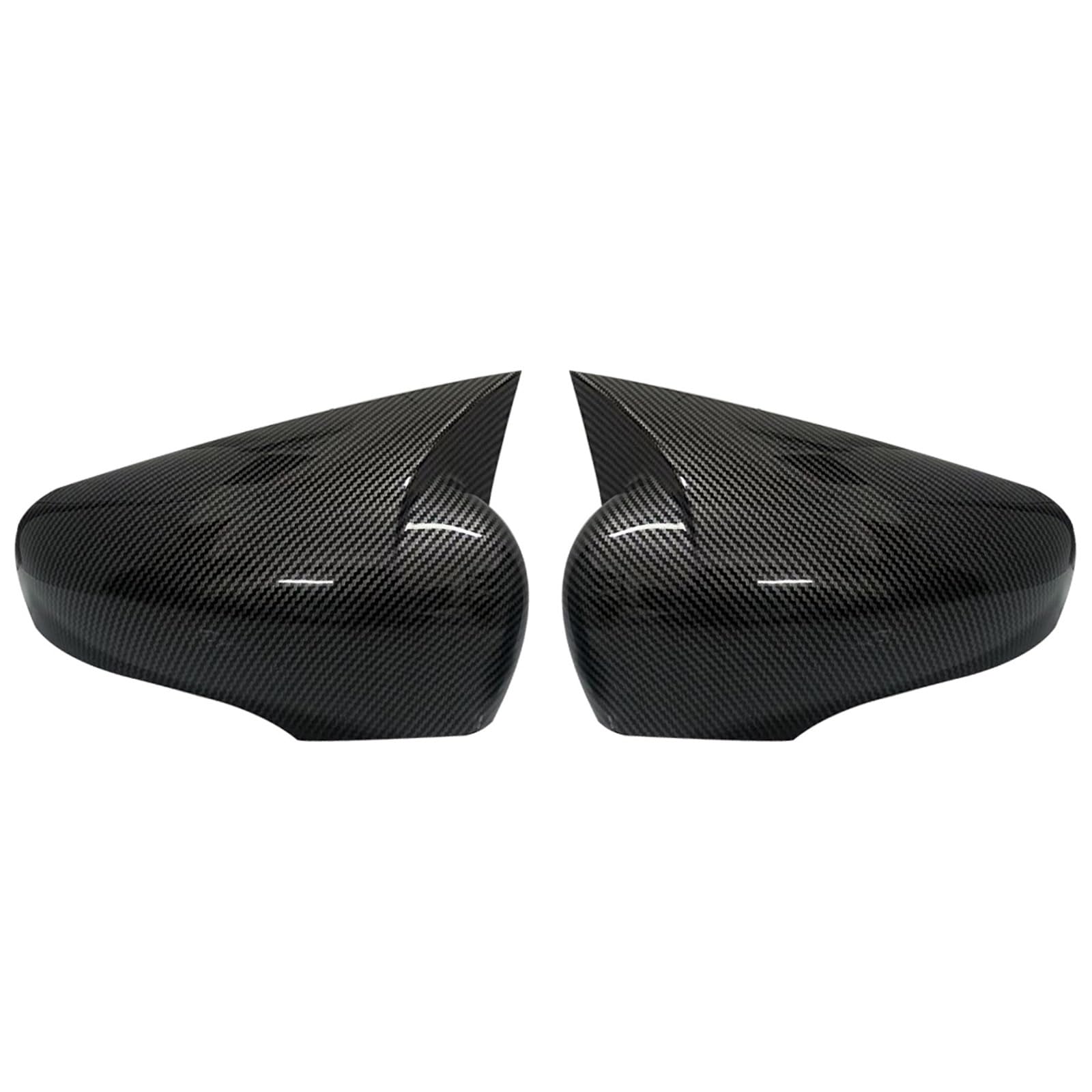 TREGOO Kompatibel Mit Clio 4 MK4 Für Zoe Für Captur Türspiegelabdeckungen Kappen Rückansichtskappe Seitenrückspiegelschalen Rückspiegelseitenspiegelabdeckung Auto-Rückspiegelkappe(Carbon Look) von TREGOO