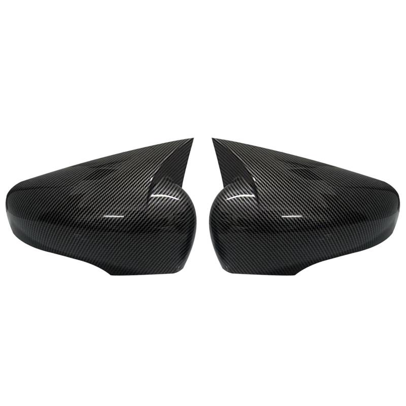 TREGOO Kompatibel Mit Clio 4 MK4 Für Zoe Für Captur Türspiegelabdeckungen Kappen Rückansichtskappe Seitenrückspiegelschalen Rückspiegelseitenspiegelabdeckung Auto-Rückspiegelkappe(Carbon Look) von TREGOO
