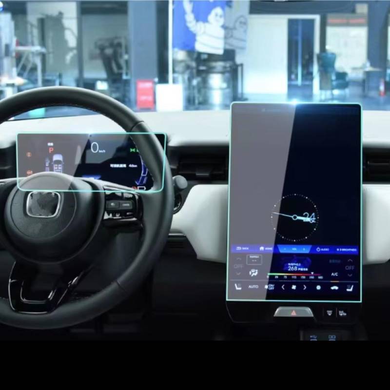 TREGOO Kompatibel Mit E.Ny1 ENY1 ENP1 2023 2024 Auto 15,1 Zoll LCD GPS Navigation Gehärtetes Glas Und Armaturenbrett-Displayschutzfolie Bildschirmschutzfolie(Dashboard and GPS) von TREGOO