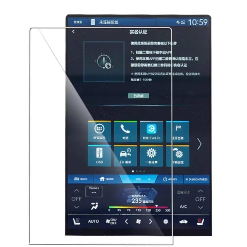 TREGOO Kompatibel Mit E.Ny1 ENY1 ENP1 2023 2024 Auto 15,1 Zoll LCD GPS Navigation Gehärtetes Glas Und Armaturenbrett-Displayschutzfolie Bildschirmschutzfolie(GPS) von TREGOO
