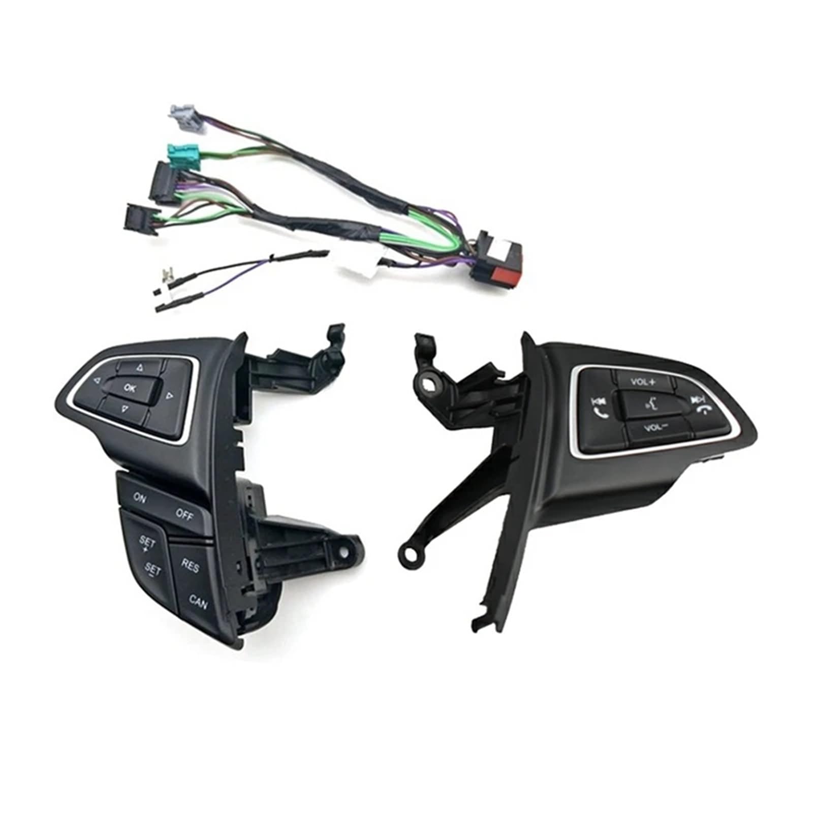 TREGOO Kompatibel Mit Ford Für Focus MK3 2015 2016 2017 Für Kuga Für Escape 2017 2018 Multifunktions-Lenkrad-Tempomat-Schaltertaste Schalter Lenkradsteuerung von TREGOO
