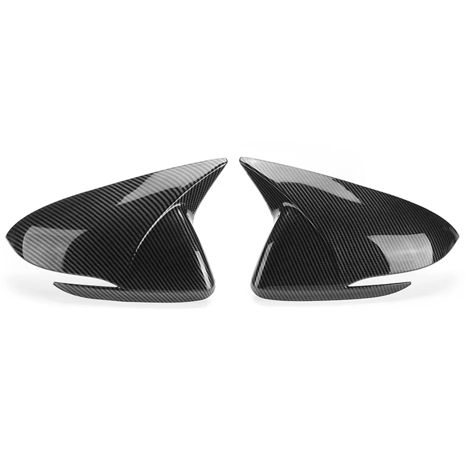 TREGOO Kompatibel Mit Hyundai Für Elantra Für Avante Für I30 Für Accent Türspiegelabdeckungen Kappen Rückansichtskappe Seitenrückspiegelschalen Auto Auto-Rückspiegelkappe(Carbon Fiber Look) von TREGOO