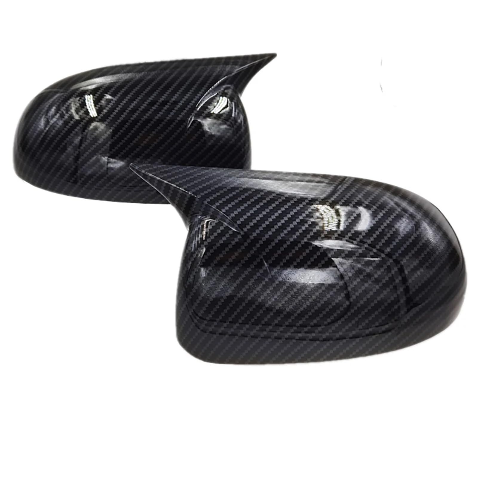TREGOO Kompatibel Mit Hyundai Für I20 2008 2009 2010 2011 2012 2013 2014 Seitenrückspiegelschalen Rückspiegelseitenspiegelabdeckung Autozubehör Auto-Rückspiegelkappe(Carbon -No Light) von TREGOO