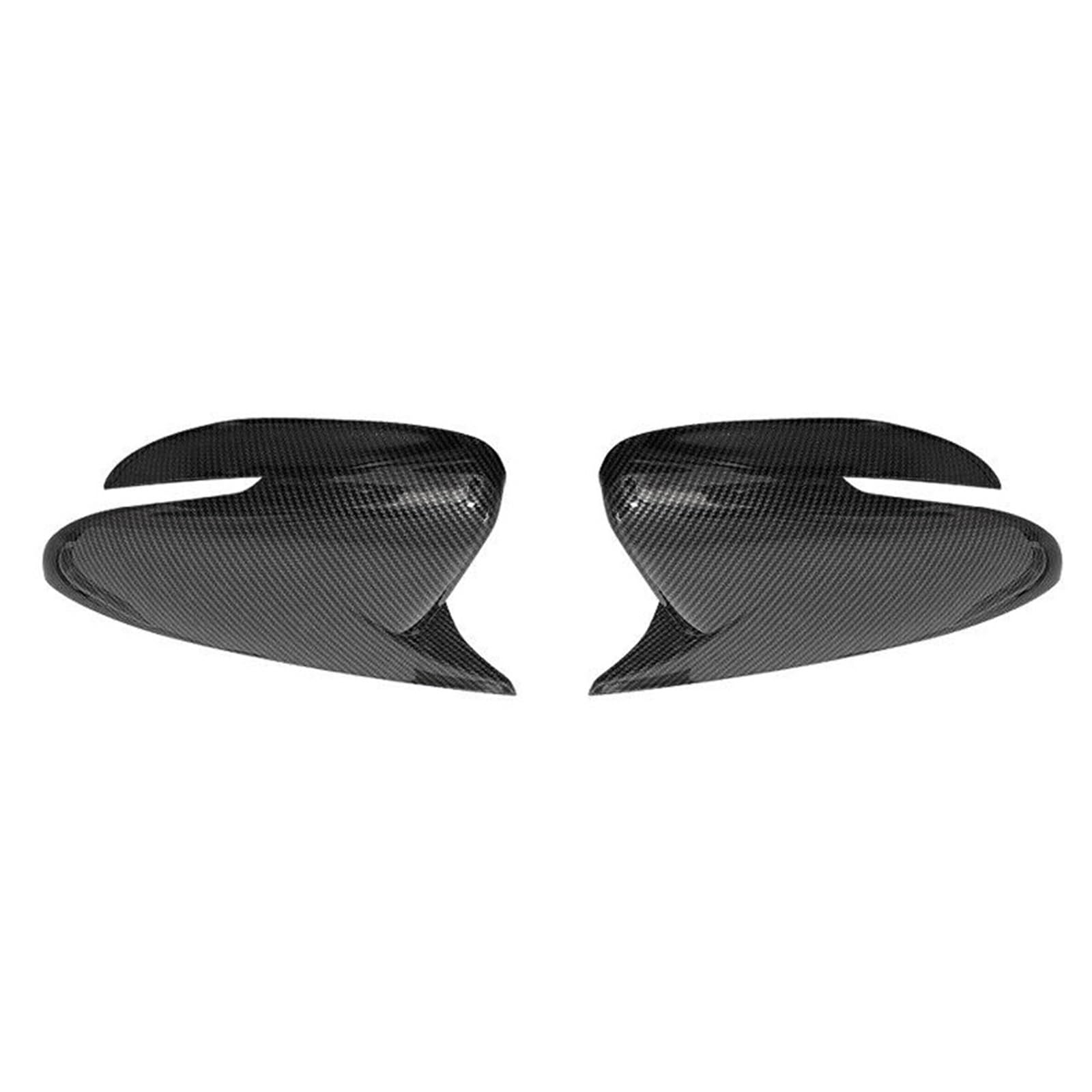 TREGOO Kompatibel Mit K&ia Für K3 Für Cerato Für Forte 2013–2018. Türspiegelabdeckungen, Kappen, Seitenrückspiegelschalen, Rückspiegelabdeckung Auto-Rückspiegelkappe(Carbon Fiber Black) von TREGOO