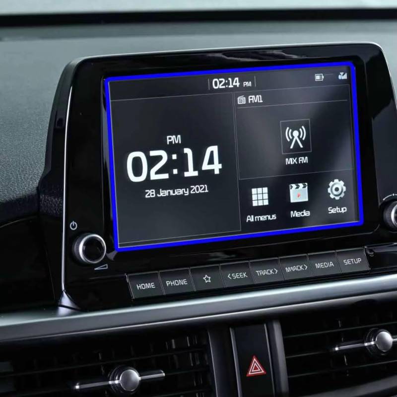 TREGOO Kompatibel Mit K&ia Für Picanto 2021 Auto 8 Zoll GPS-Navigation Infotainmentsystem Displayschutzfolie Aus Gehärtetem Glas Bildschirmschutzfolie von TREGOO
