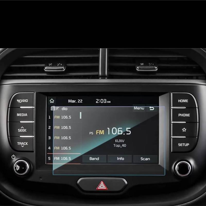 TREGOO Kompatibel Mit K&ia Für Soul EV 2020 2021 2022 2023 2024 7 Zoll 10,25 Zoll Auto LCD GPS Navigation Gehärtetes Glas Displayschutzfolie Bildschirmschutzfolie(7inch) von TREGOO