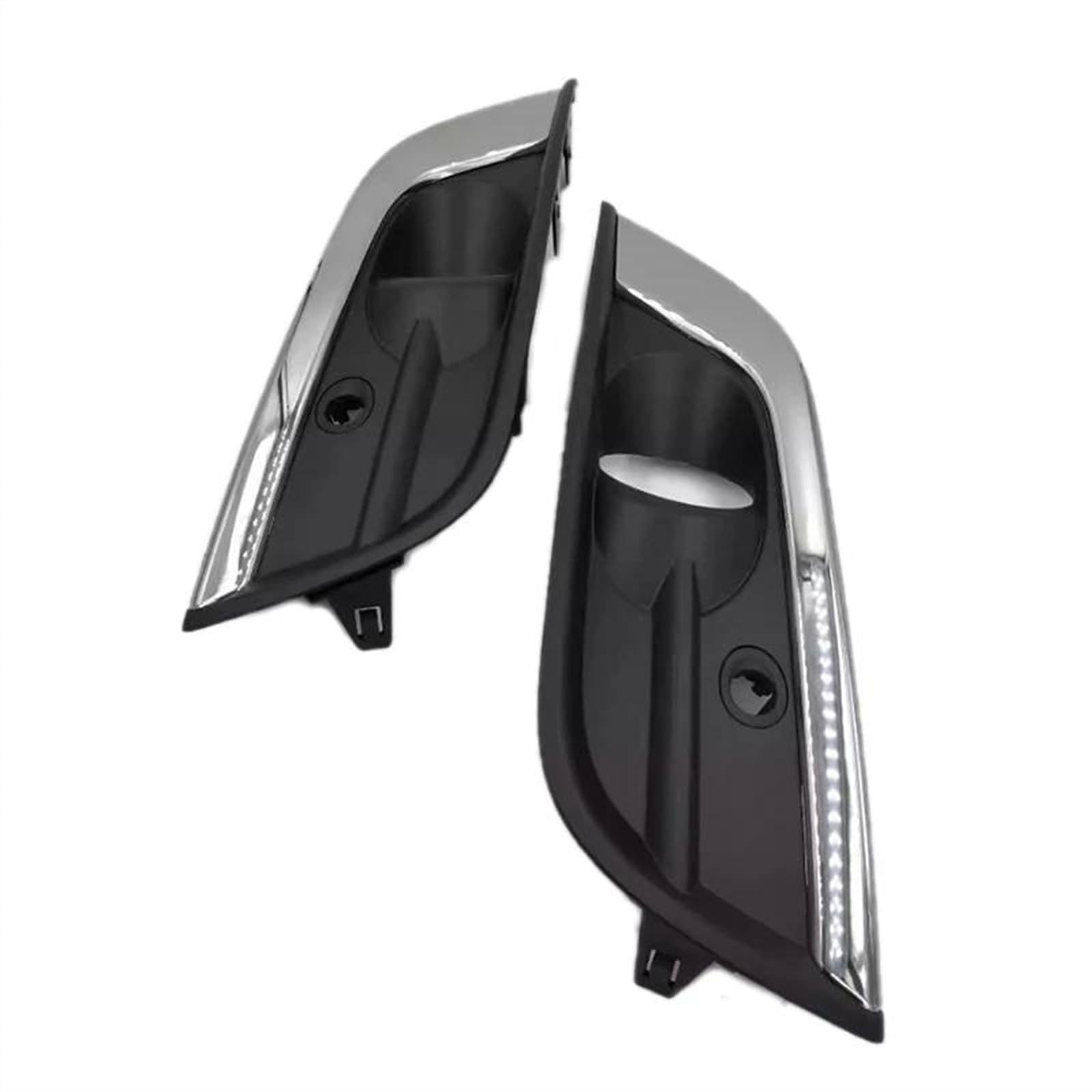 TREGOO Kompatibel Mit Koleos 2017 2018, Auto-Frontstoßstange, Nebelscheinwerfer, Lampenblende, Rahmenabdeckung, Grillschale, Haubendeckel, Außendekorationsteile Nebelscheinwerfergrill(color1,Pair) von TREGOO