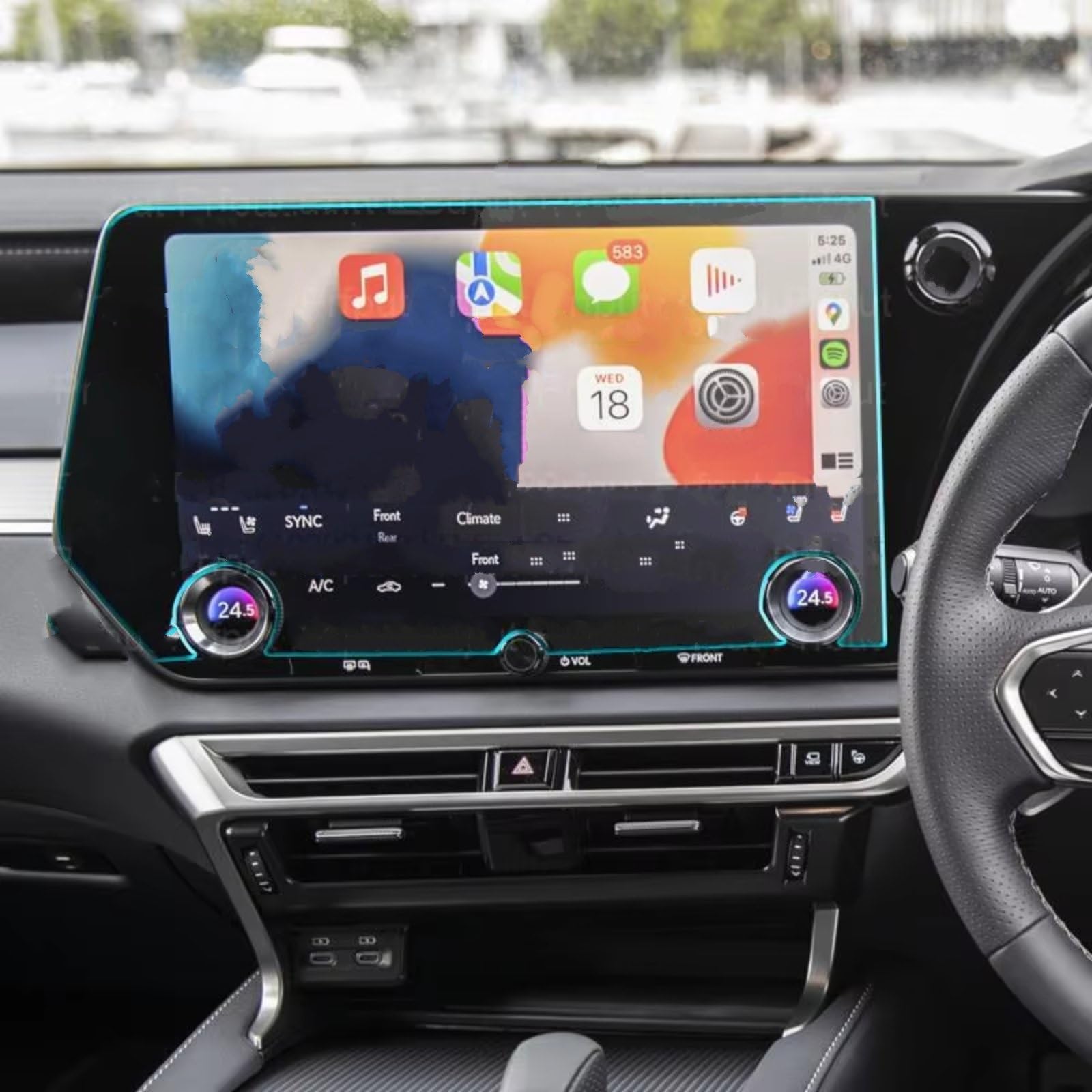 TREGOO Kompatibel Mit Lexus Für RX 350 450 2023 2024, Auto-GPS-Navigations-Schutzfolie, LCD-Bildschirm, Gehärtetes Glas, Schutzfolie Bildschirmschutzfolie(Right Hand Drive) von TREGOO