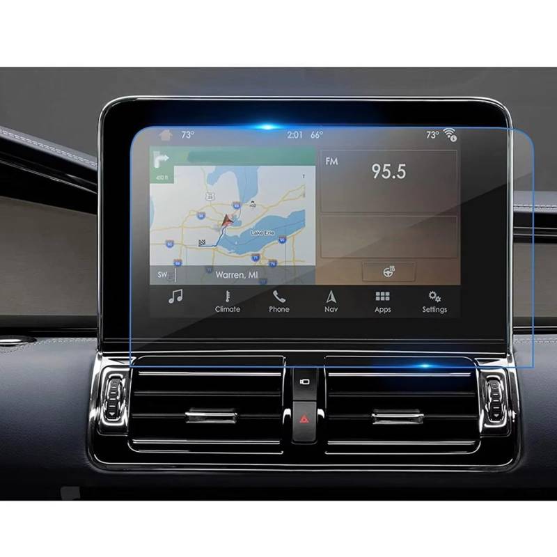 TREGOO Kompatibel Mit Lincoln Für Navigator Für Sync 3 2018 2019 2020 2021 10 Zoll Auto GPS Navigation Zubehör Gehärtetes Glas Displayschutzfolie Bildschirmschutzfolie von TREGOO