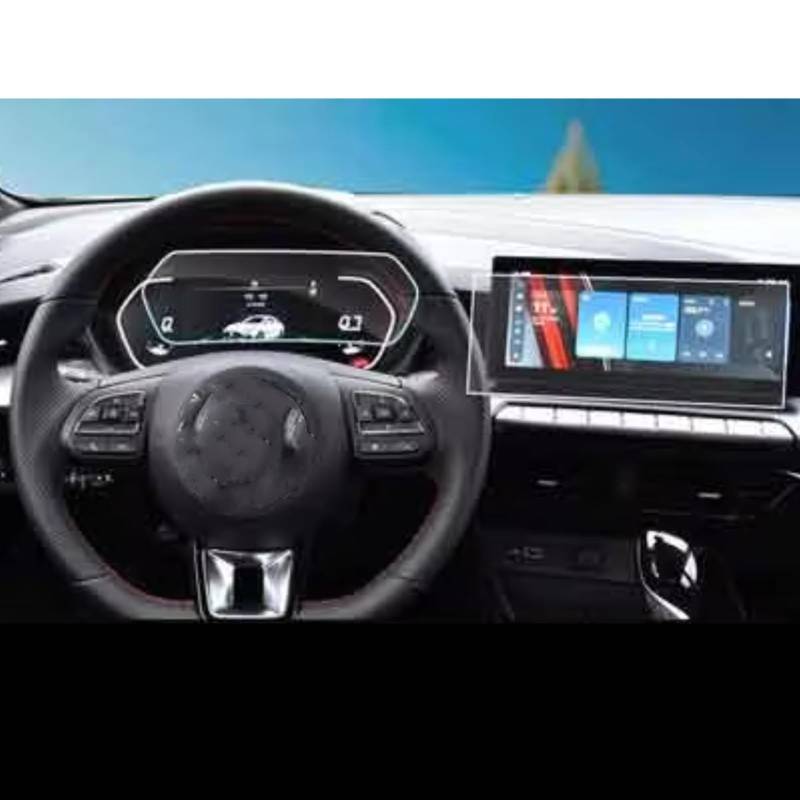 TREGOO Kompatibel Mit MG Für 5 GT 2022, Auto-Infotainment, GPS-Navigation, Innen-Armaturenbrett, Gehärtetes Glas, Displayschutzfolie Bildschirmschutzfolie(GPS and Instrument) von TREGOO