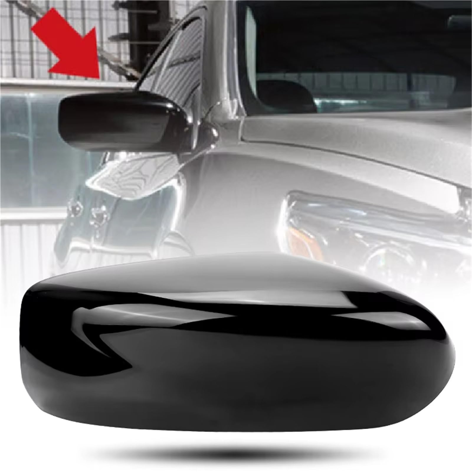 TREGOO Kompatibel Mit Nissan Für Altima 2013–2017, Auto, Links, Rechts, Rückspiegelkappe, Abdeckung, Rückansichtskappe, OEM: 959–191, 96374-3TH0A, 963733TH0A Auto-Rückspiegelkappe(1x Black Right) von TREGOO