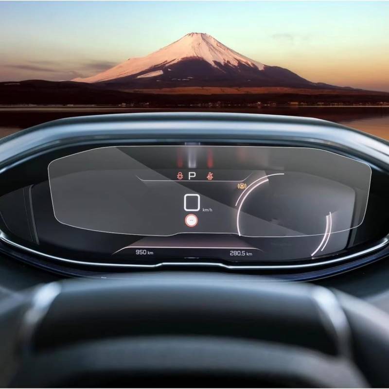 TREGOO Kompatibel Mit Peugeot Für 5008 3008 2021 2022 2023, Auto-LCD-Infotainment, GPS-Navigation, Gehärtetes Glas Und Armaturenbrett-Displayschutzfolie Bildschirmschutzfolie(Dashboard) von TREGOO