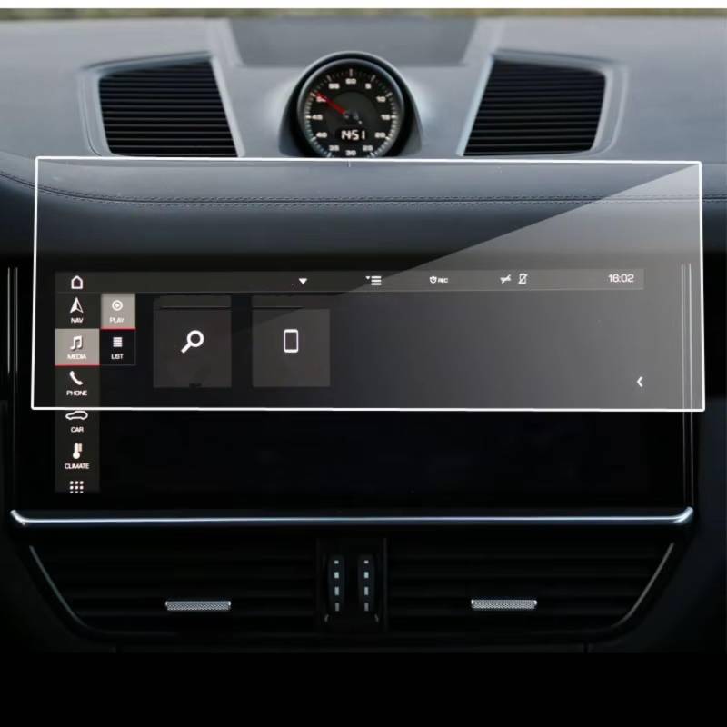 TREGOO Kompatibel Mit Porsche Für Cayenne 2011 2012 2013 2014 2015 2018 2019 2020, Auto-GPS-Navigation, Anti-Fingerabdruck-Displayschutzfolie Aus Gehärtetem Glas Bildschirmschutzfolie von TREGOO