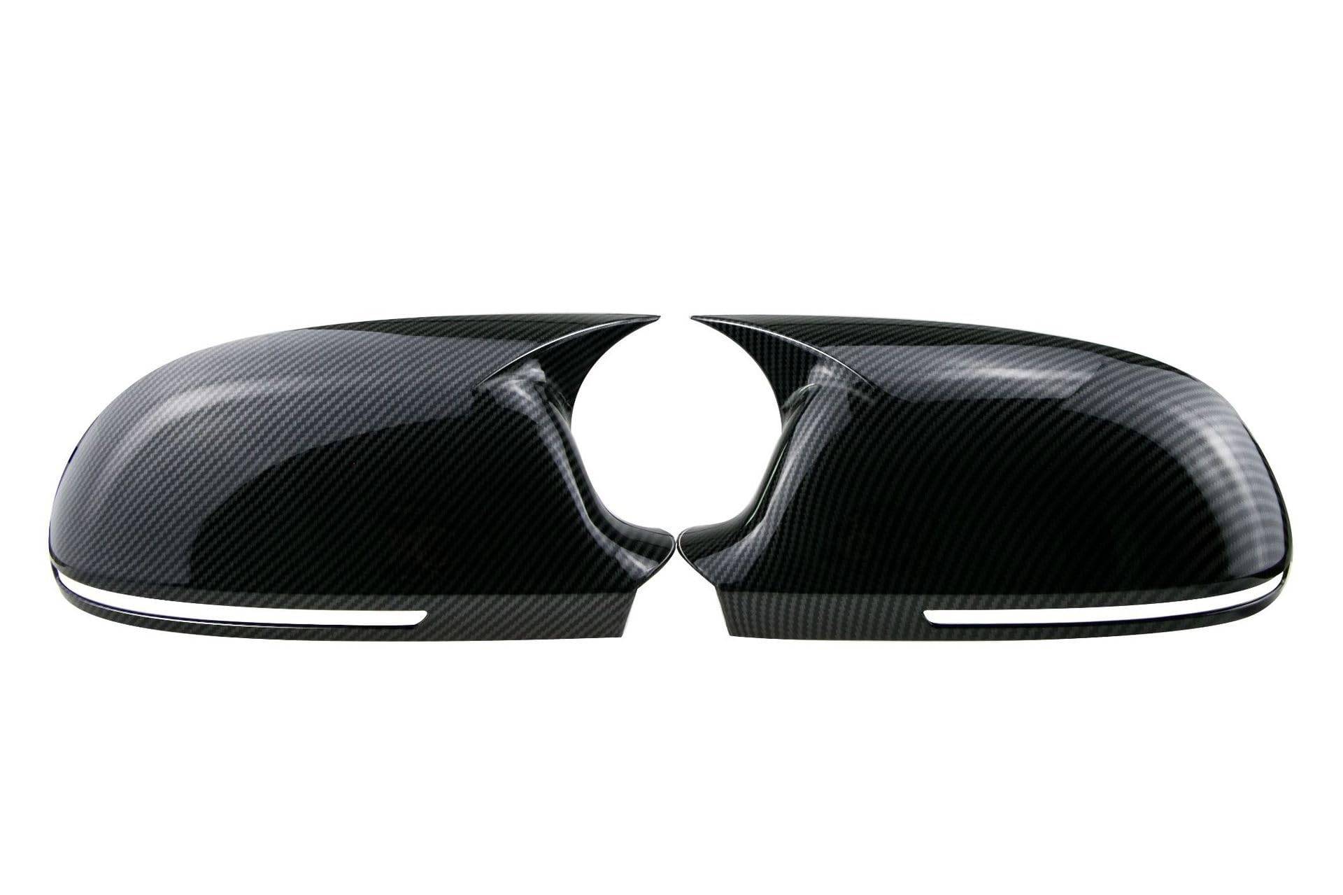TREGOO Kompatibel Mit Q3 A4 A6L S8 Rückansichtskappe, Seitliche Rückspiegelschalen, Rückspiegel-Abdeckung, Auto-modifiziertes Zubehör Auto-Rückspiegelkappe(Carbon) von TREGOO