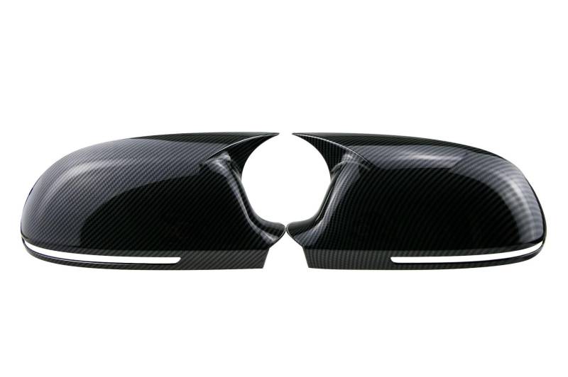 TREGOO Kompatibel Mit Q3 A4 A6L S8 Rückansichtskappe, Seitliche Rückspiegelschalen, Rückspiegel-Abdeckung, Auto-modifiziertes Zubehör Auto-Rückspiegelkappe(Carbon) von TREGOO