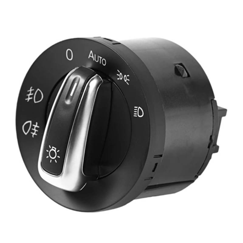 TREGOO Kompatibel Mit Seat Für Alhambra 710 2010 2011 2012 2013 2014 Chrom-Scheinwerferschalter, Automatischer Sensor, Nebelscheinwerferlampe 3C8941431A Auto Lichtschalter von TREGOO