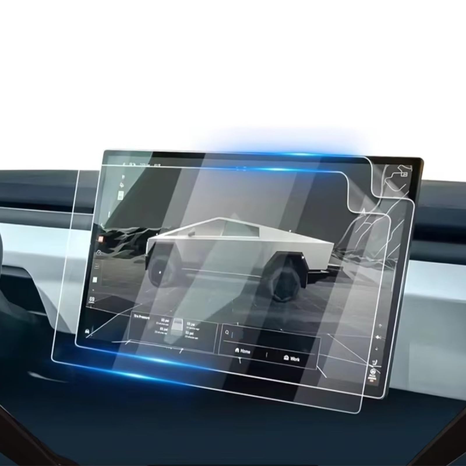 TREGOO Kompatibel Mit Tesla Für Cybertruck 2024, 2 Stück PET-Displayschutzfolie, 18,5 Zoll, Zentrale Displayschutzfolie Für Auto-GPS-Navigation Bildschirmschutzfolie TREGOO Kompatibel Mit Tesla Für Cybertruck 2024, 2 Stück PET-Displayschutzfolie, 18,5 Zoll, Zentrale Displayschutzfolie Für Auto-GPS-Navigation Bildschirmschutzfolie von TREGOO
