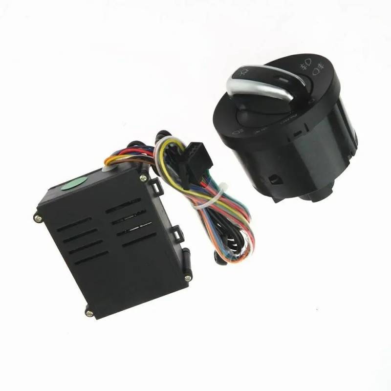 TREGOO Kompatibel Mit VW Für Beetle Für Golf MK4 Für Passat Für B5 1Set Chrom-Scheinwerfer-Steuerschalter Auto-Sensor-Modul 5ND941431B 5ND941431B Auto Lichtschalter von TREGOO
