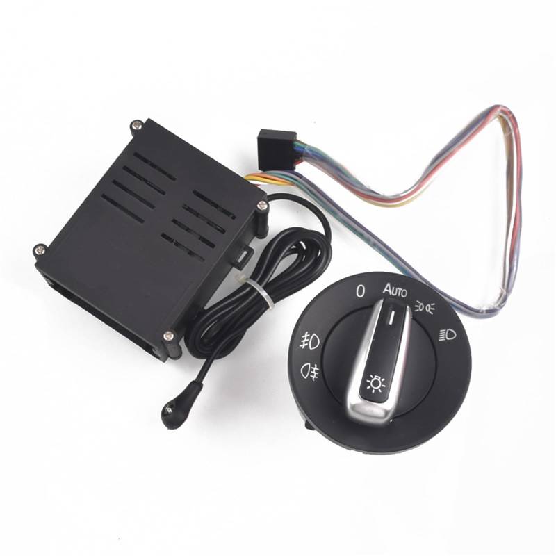 TREGOO Kompatibel Mit VW Für Golf Für J&etta Für Bora Mk4 1998-2005 Auto Chrom Lichtschalter Auto Lampe Sensor Licht 1C0941531 3BD Auto Auto Lichtschalter von TREGOO