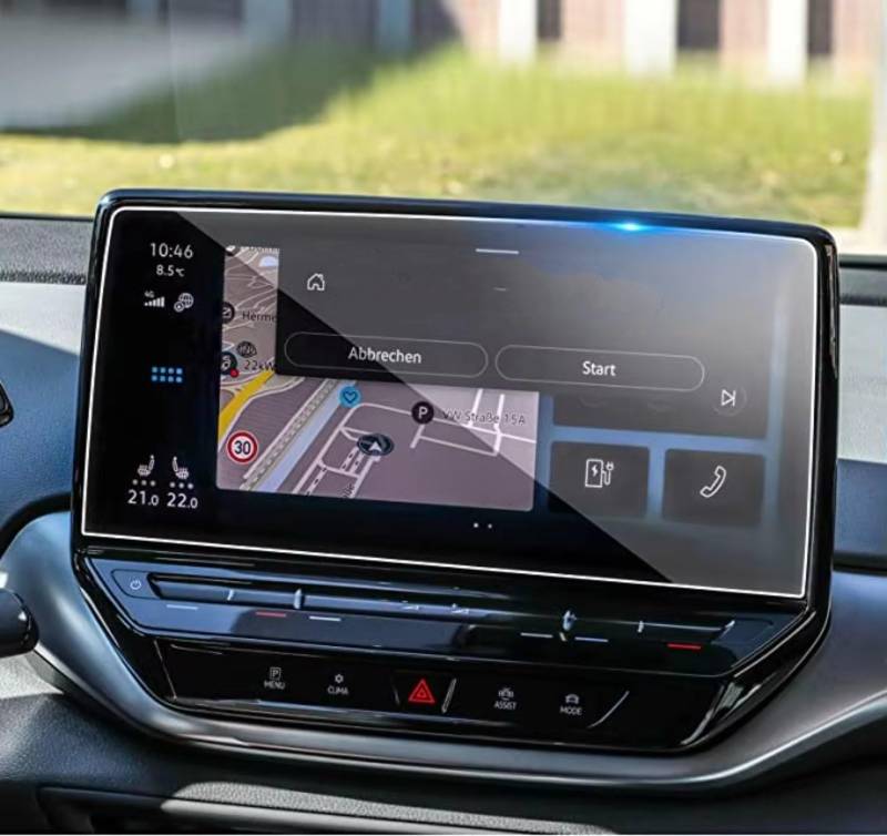 TREGOO Kompatibel Mit VW Für ID4 2021 2022 2023, Auto-Infotainment, GPS-Navigation, Display Und Instrumentenschutzaufkleber, Gehärtetes Glas, Displayschutzfolie Bildschirmschutzfolie(10 Inch GPS) von TREGOO