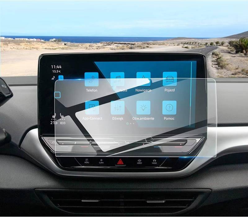 TREGOO Kompatibel Mit VW Für ID4 ID3 2021 2022 2023, Auto-Infotainment, GPS-Navigation, Display Und Instrumentenschutzaufkleber, Gehärtetes Glas, Displayschutzfolie Bildschirmschutzfolie(12 Inch GPS) von TREGOO