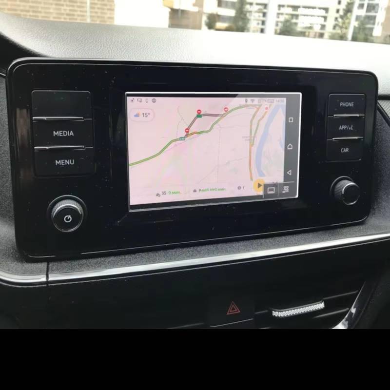 TREGOO Kompatibel Mit VW Für Polo Liftback 2020 Auto 6,5 Zoll Auto-Navigationsdisplay Gehärtetes Glas Displayschutzfolie Bildschirmschutzfolie von TREGOO