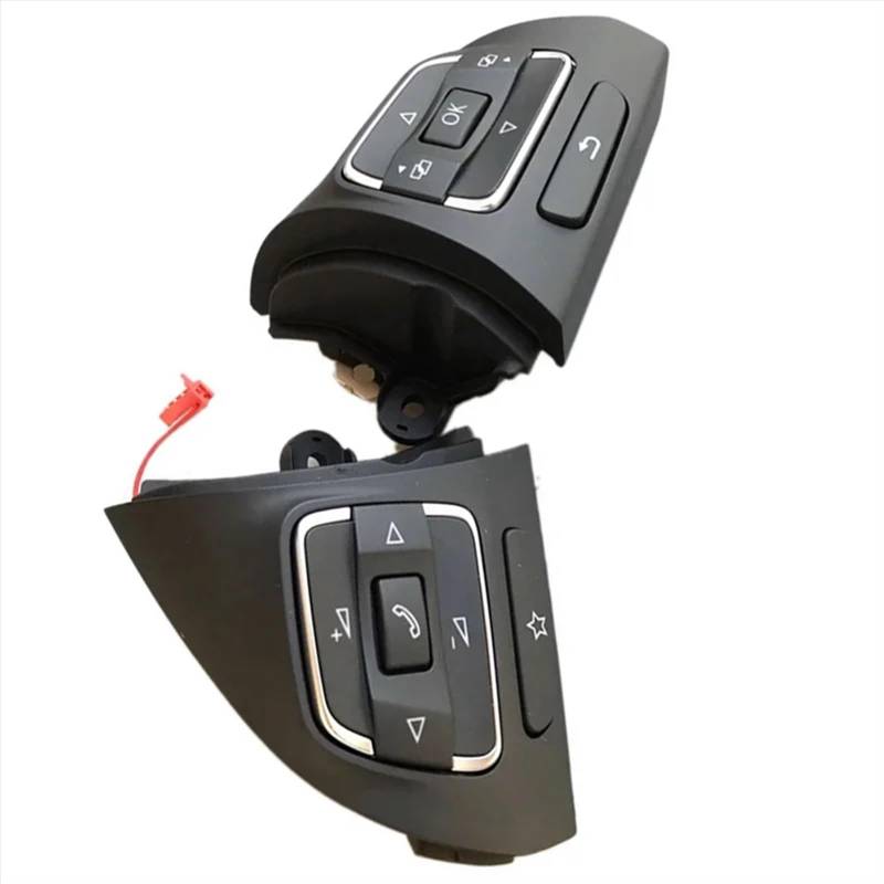 TREGOO Kompatibel Mit VW Für Sharan Für Caddy 2011–2014 Für Amarok 2010–2014 5C0959538A Multifunktions-Lenkrad-Knopfschalter-Zubehör Schalter Lenkradsteuerung von TREGOO