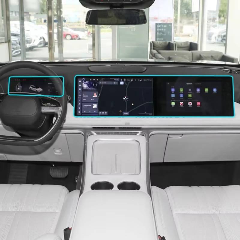 TREGOO Kompatibel Mit Xpeng Für G9 2023 2024, Auto-GPS-Navigations-Displayschutzfolie, Kratzfester TPU-Displayschutz Bildschirmschutzfolie von TREGOO
