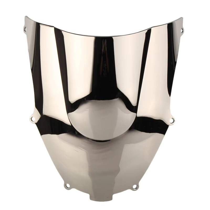 TREGOO Motorrad Windschutz Kompatibel Mit Für Ninja Für ZX-9R 2000 2001 2002 2003 Motorrad-Windschutzscheibe Windschutzscheibe Double Bubble(Silver) von TREGOO