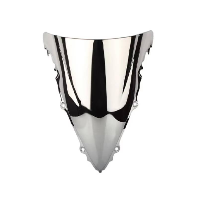 TREGOO Motorrad Windschutz Kompatibel Mit Yamaha Für YZF Für R6 2003 2004 2005 Motorrad-Windschutzscheibe Windabweiser Frontscheibenzubehör(Chrome) von TREGOO