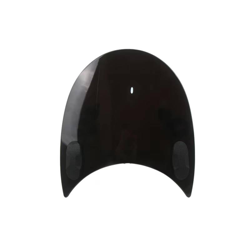 TREGOO Motorrad Windschutz Universal Motorrad Windschutzscheibe Runder Scheinwerfer Für Straßenmotorräder Windschutzscheibe Bildschirm Glas Windabweiser Zubehör(Black) von TREGOO