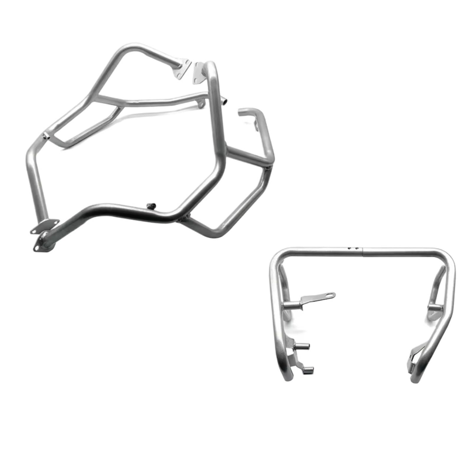 TREGOO Sturzbügel Kompatibel Mit Für F800GS Für F700GS Für F650GS 2008-2018 Motorrad-Crash-Schutz-Bar-Tank-Schutz-Motor-Stoßfänger-Zubehör(Silver,Full Set) von TREGOO