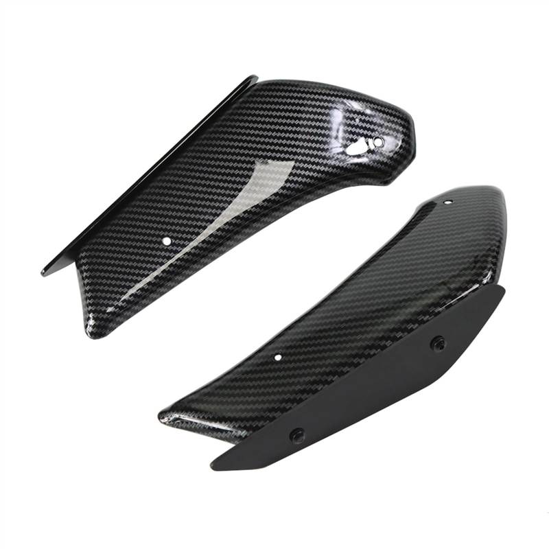 Motorrad-Modifikationszubehör Motorrad Zubehör Kit Feste Winglet Verkleidung Flügel Für K&awasaki Für Ninja 400 Spoiler Aerodynamische Flügel(Carbon Pattern Black) von TRFBD