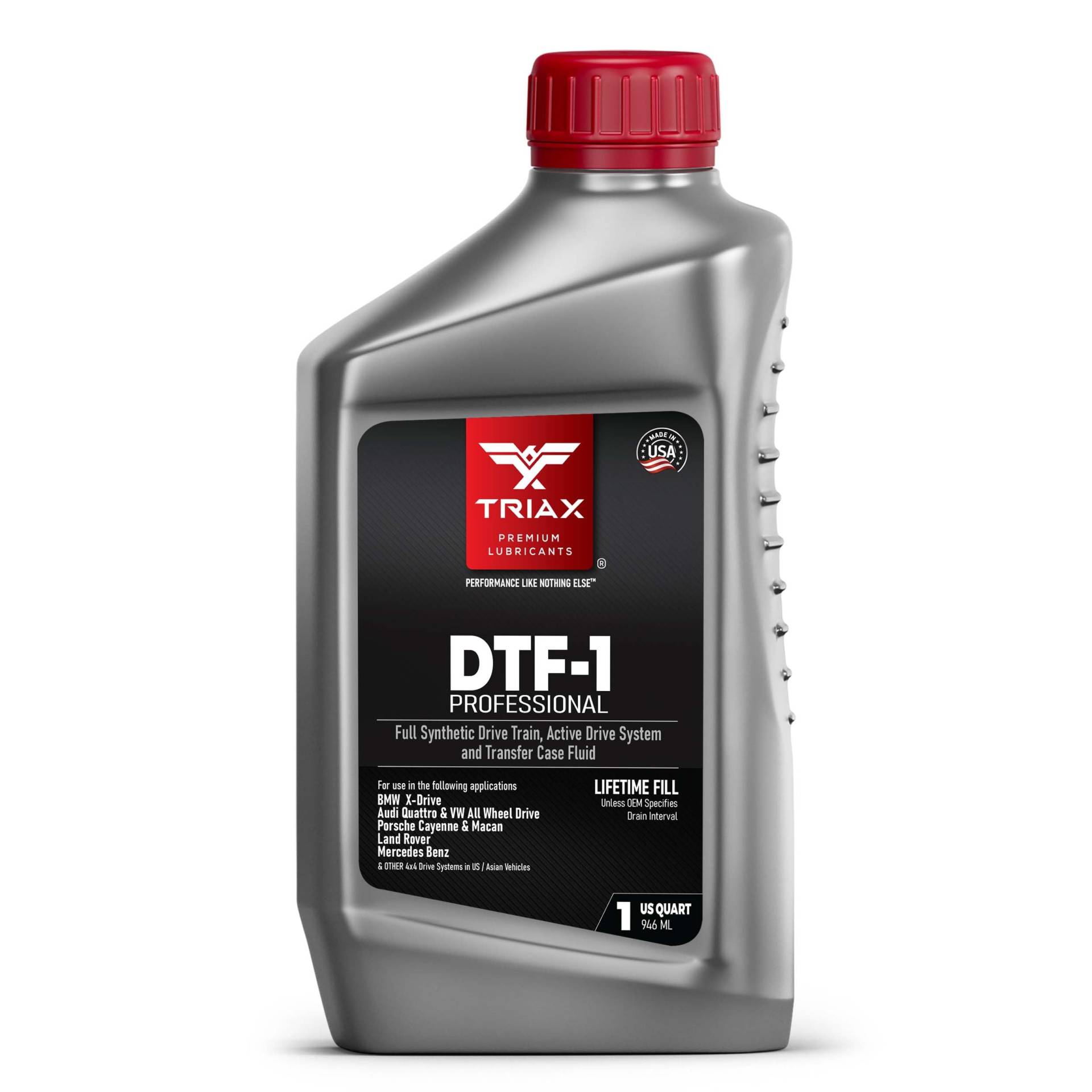 TRIAX DTF-1 Verteilergetriebeöl vollsynthetisch | Lebenslange Füllung | Die ganze Saison bis zu -50 C | Kompatibel mit BMW Xdrive, Audi/VW Quattro, Range Rover, Ford, Porsche und viele andere von TRIAX