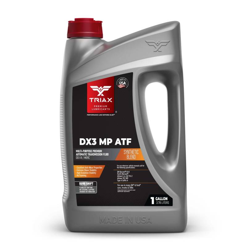 TRIAX Multi-Purpose ATF DEX III/MERC, Synthetische Mischung, reibungsoptimiert, rutschfrei, fehlerfreies Schalten, -50 F Kalt fließend (1 Gallon) von TRIAX