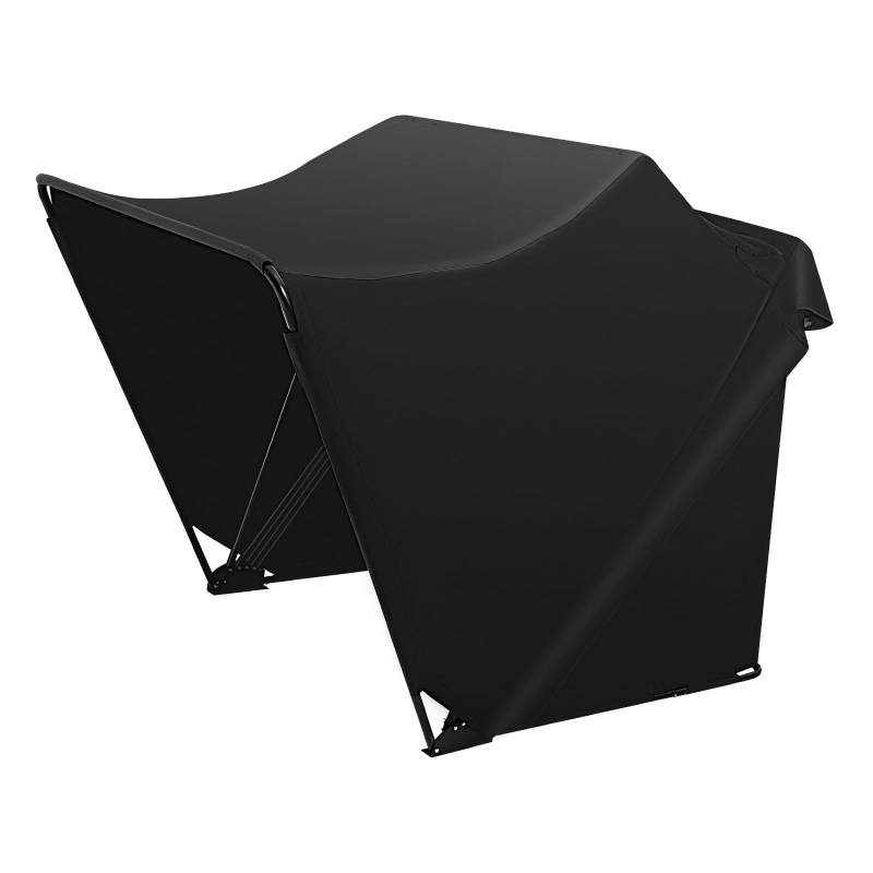 wasserdichte Motorrad Plane, Schwarz Faltgarage Motorradgarage Mit Oxford Tuch und Stahl kann es gegen Regen UV Strahlen Wind und Schnee schützen von TRIEBAN